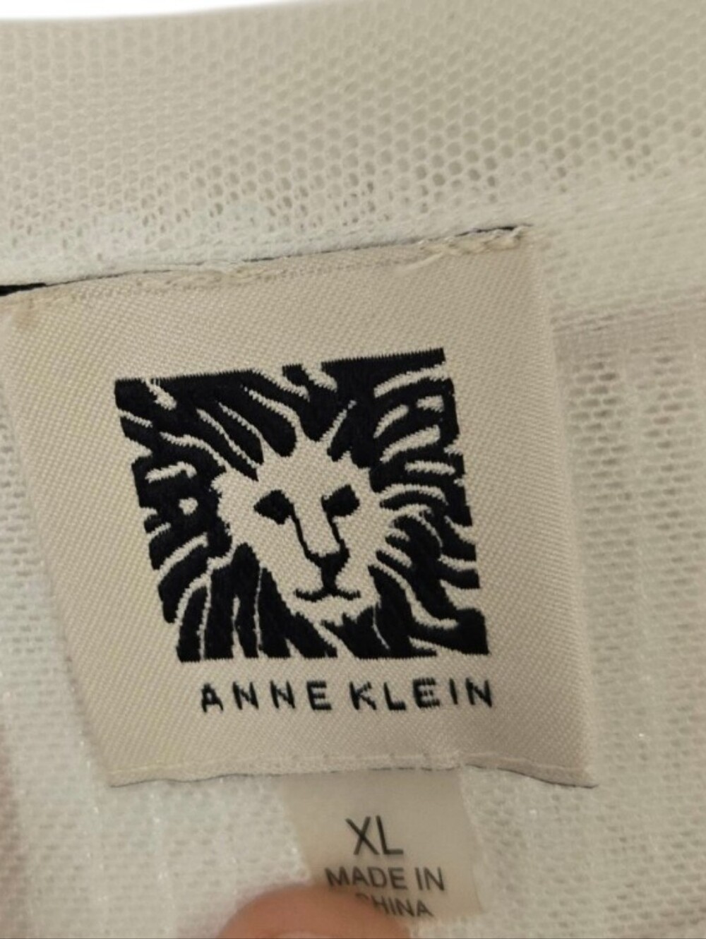 Anne Klein White Sequin Short Sleeve Top Blouse Size XL - Picture 3 of 5